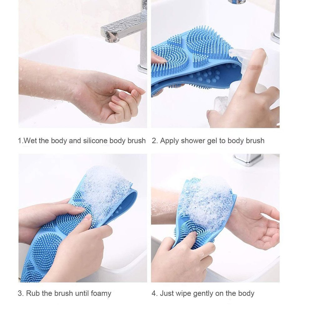 Silicone Bath Scrubber Belt - Pack of 2
