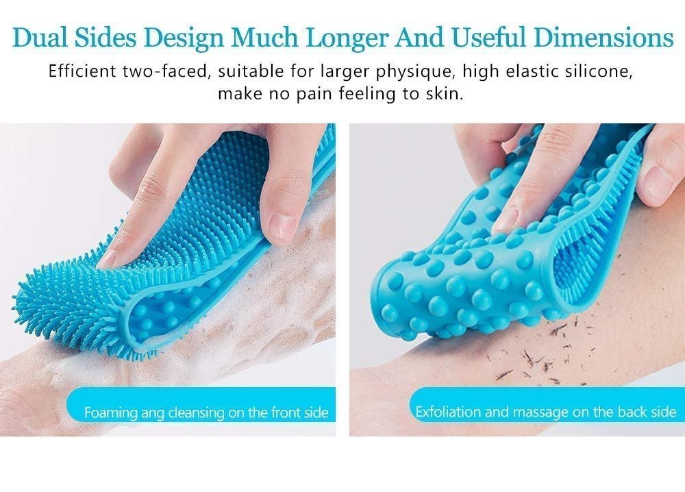 Silicone Bath Scrubber Belt - Pack of 2