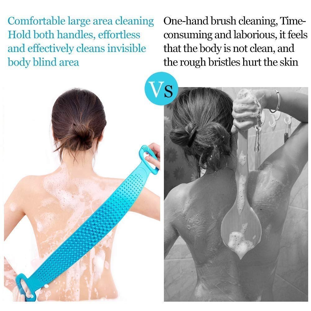 Silicone Bath Scrubber Belt - Pack of 2