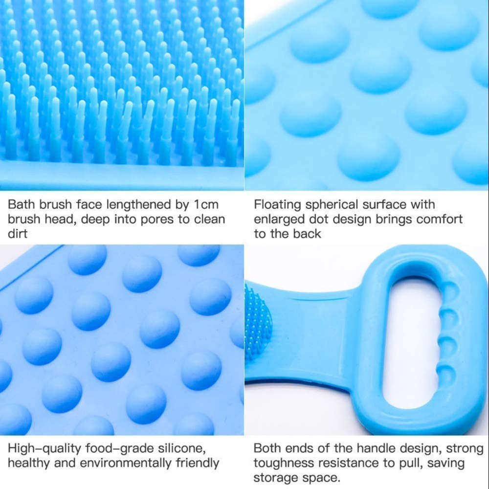 Silicone Bath Scrubber Belt - Pack of 2